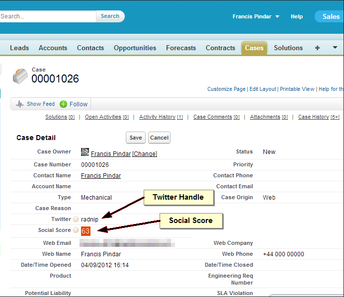 Social Image example in Salesforce